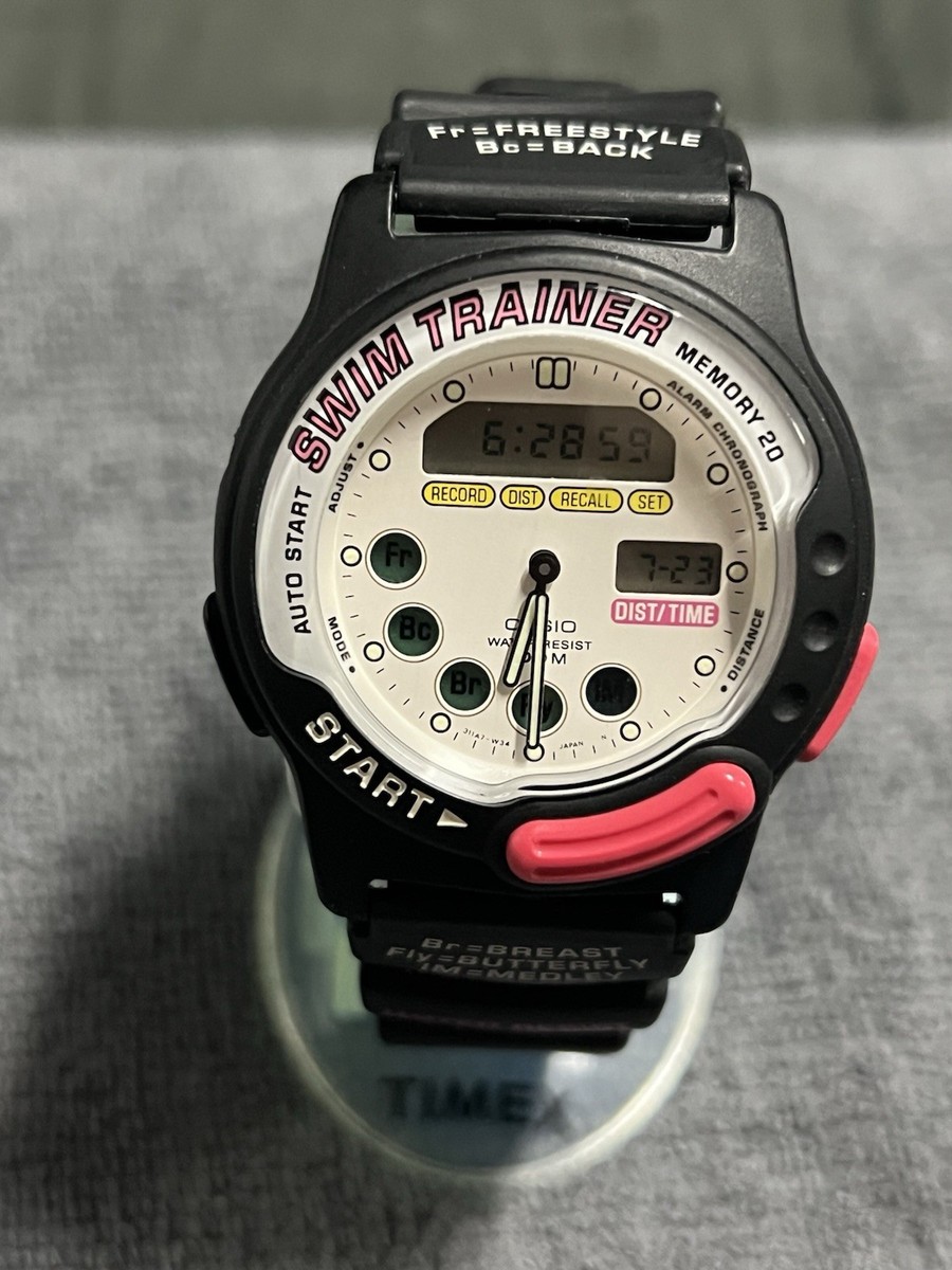 Vintage Casio SWM-100 Swim Trainer Men's Ana-Digi Watch Module 723