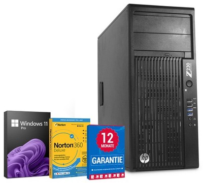 HP Workstation Z230 Tower PC Computer - Core i7-4770 bis 4x 3,9 GHz 16GB 512GB
