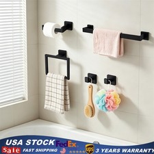 Bathroom Hardware Set Towel Rack Hooks Toilet Paper Holder Towel Ring Towel Bar
