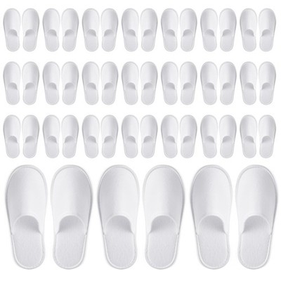 Disposable Slippers Medium Pack of 24 Slip Resistant White Spa Hotel Juvale