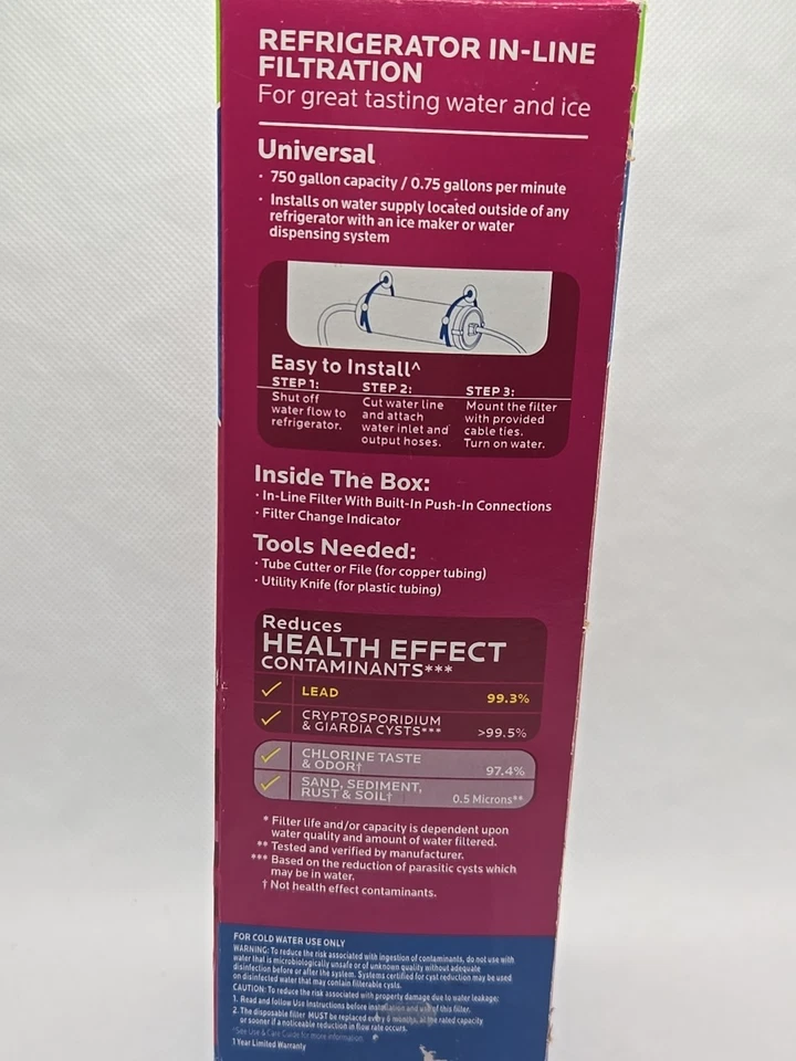 3M Filtrete 4IL-CLC-S01 Universal In-Line Refrigerator Water Filter 6-Month - Image 4 of 4