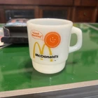 Vintage McDonald’s Fire King Anchor Hocking Milk Glass Mug Coffee Cup Tea Logo