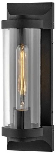 Hinkley Pearson 14" High Textured Black Outdoor Wall Light - Picture 2 of 3