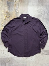 YVES SAINT LAURENT MEN S DRESS SHIRT SIZE 44 / 17 DARK PURPLE LUXURY DE