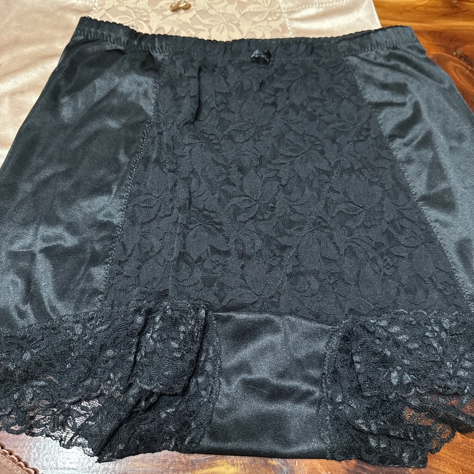 Paquete de 3 pantalones cortos bragas de encaje de cintura alta para mujer 1X Foto 4 de 4