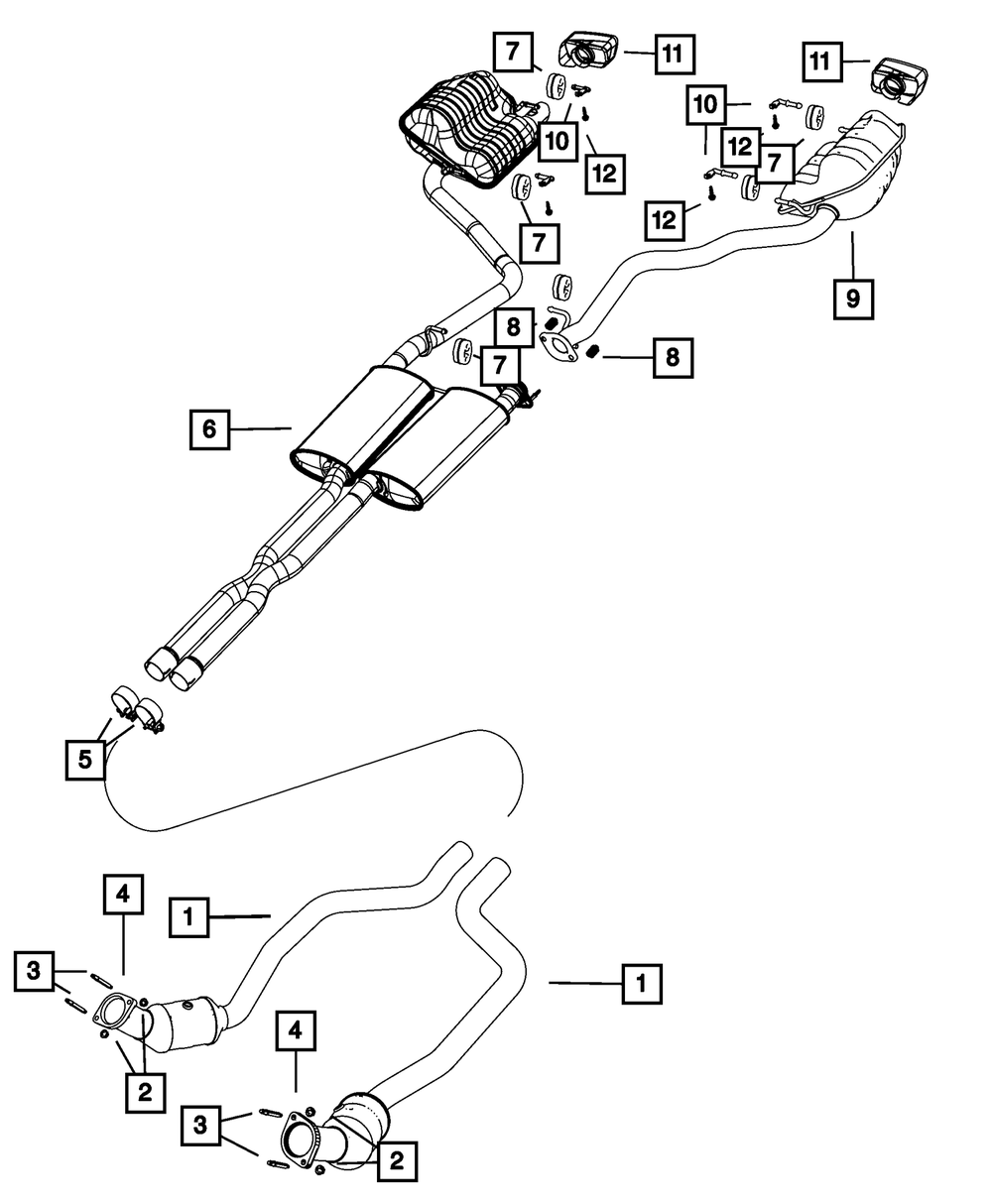 Genuine Mopar Tailpipe Exhaust Tip Left 5181593aa