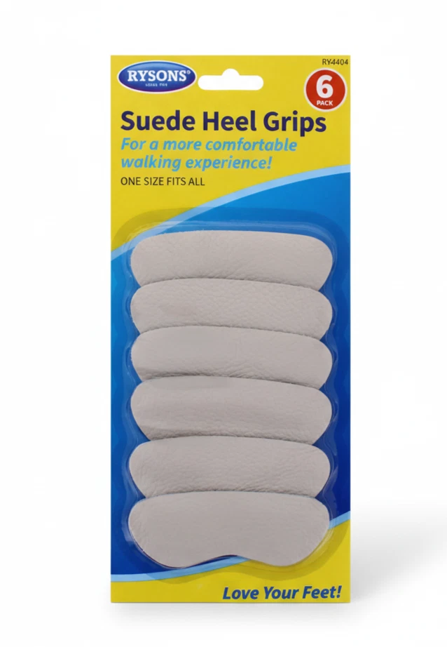 Suede Heel Grips 6 Pack Anti Slip Shoe Inserts Blister Protection Comfort Fit