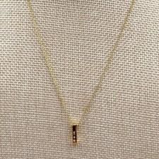 Vintage Gold Tone Initial I Pendant Necklace Dainty Letter Charm Statement Y2K