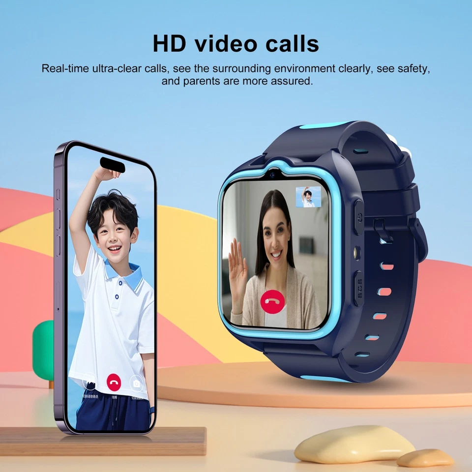 Reloj inteligente posicionamiento GPS para niños GPS+LBS+WIFI con videollamadas 4G, chat de voz Foto 4 de 4