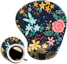 Ergonomic Mouse Pad with Wrist Support,Mouse Pads with Non-Slip PU Base for Home