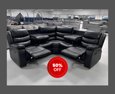 Recliner Corner Sofa L Shape Couch with Cup Holders Premium Lounge Furniture