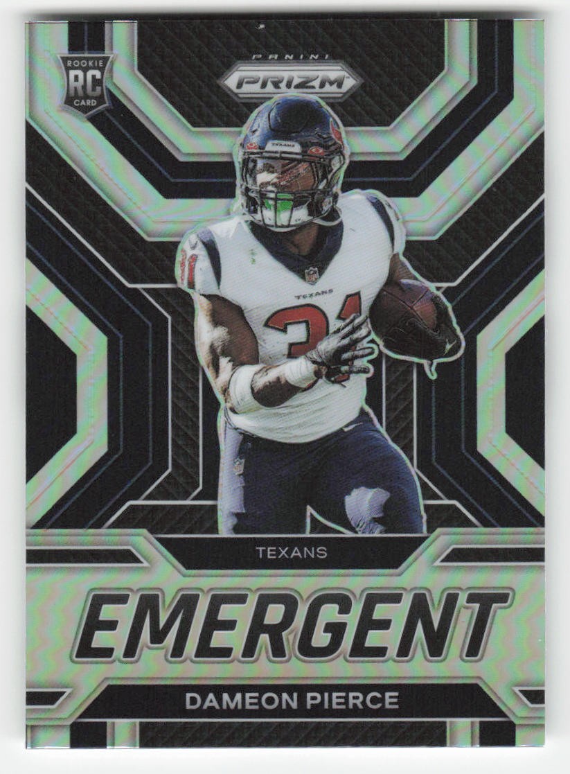 Dameon Pierce 2022 Panini Prizm Emergent Prizm Silver RC #E-15