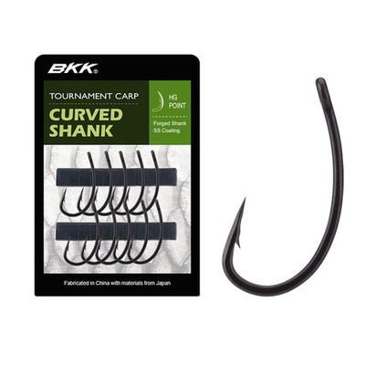 BKK Curved Shank Karpfen Haken Einzelhaken 10 Stk Carp Hook #2 bis #8 Angelhaken