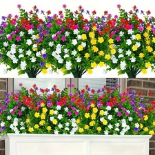 10Pcs Artificial Flowers Fake Eucalyptus Plant Outdoor Wedding Home Garden Decor