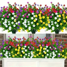 10Pcs Artificial Flowers Fake Eucalyptus Plant Outdoor Wedding Home Garden Decor