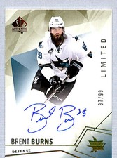 Brent Burns 2015-16 SP Authentic Limited Gold Auto /99 #61 *RG* San Jose Sharks