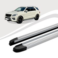 Trittbretter Passend FüR Mercedes Ml W166 Ab 06/2011-02/2015 Maja Silber Abe