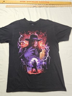 WWE Shirt Men's Medium Black Undertaker Hells Gate Wrestling Authentic Cotton