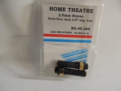 2pk ) Female-Female 2.5mm Stereo Bulkhead Feed Thru Jacks