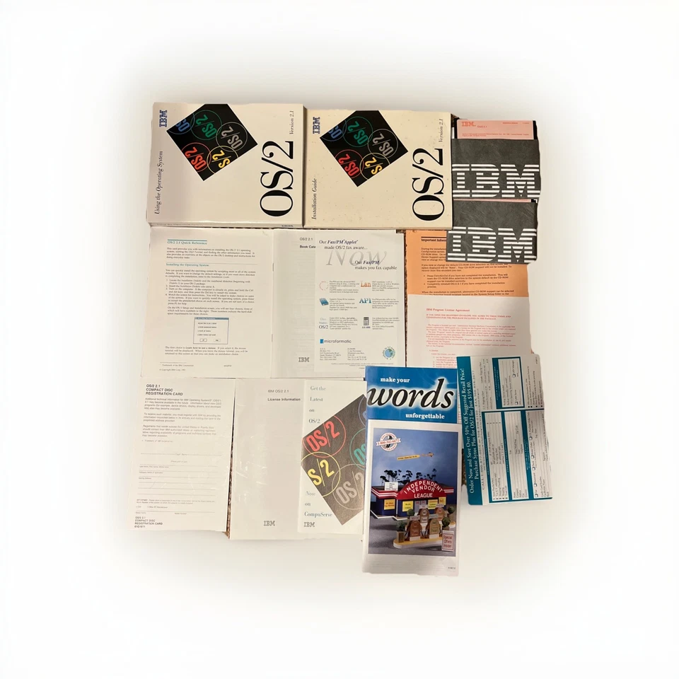 IBM OS/2 Version 2.1 Upgrade Edition (1993) Packaging And Manuals Only - No CDs - Image 2 of 4