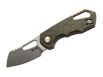 MKM Isonzo Green Cleaver Einhandmesser Clip Liner Lock