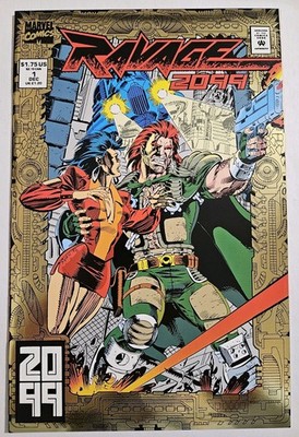 RAVAGE 2099 1 GOLD FOIL NM MARVEL COMICS 1992