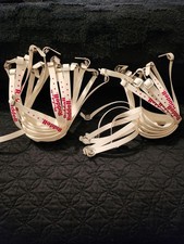 Riddell White Football Soft Chin Straps Lot of 10