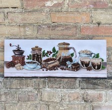 Coffee Boom - Bead Embroidery Kit, DIY Beaded Stitch Coffee Theme