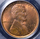1909 VDB LINCOLN WHEAT CENT PCGS MS 64 RED BROWN ENCROACHING DARKER PATINA OVER
