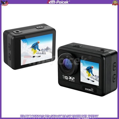 12MP Dual Touchscreen w/APP Control 128G SD 5K 30FPS WiFi Sports Action Camera
