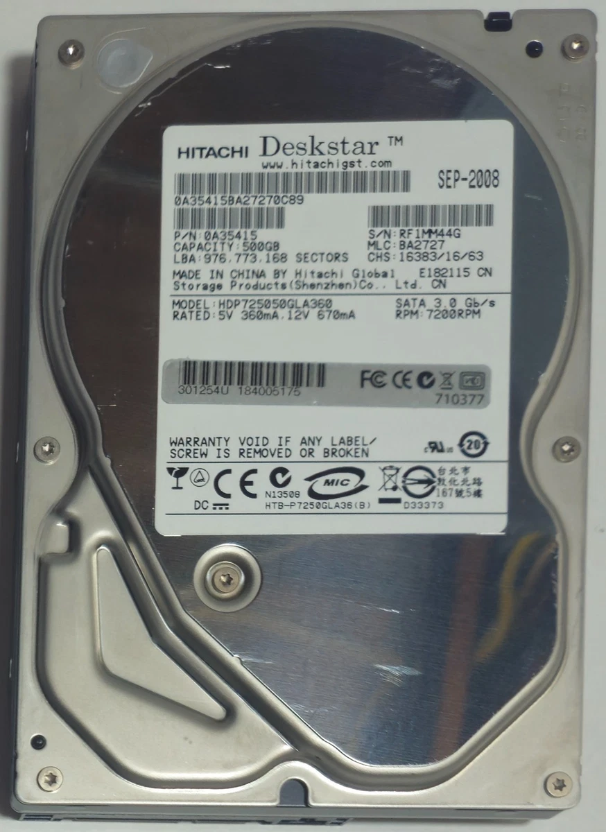 Hitachi 500GB Computer Internal Hard Disk Drives for Sale - eBay