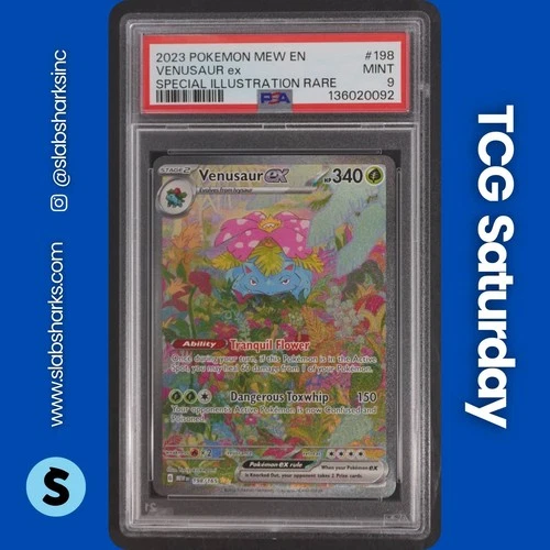 2023 POKEMON SV 151 #198/165 VENUSAUR EX SPECIAL ILLUSTRATION RARE PSA 9