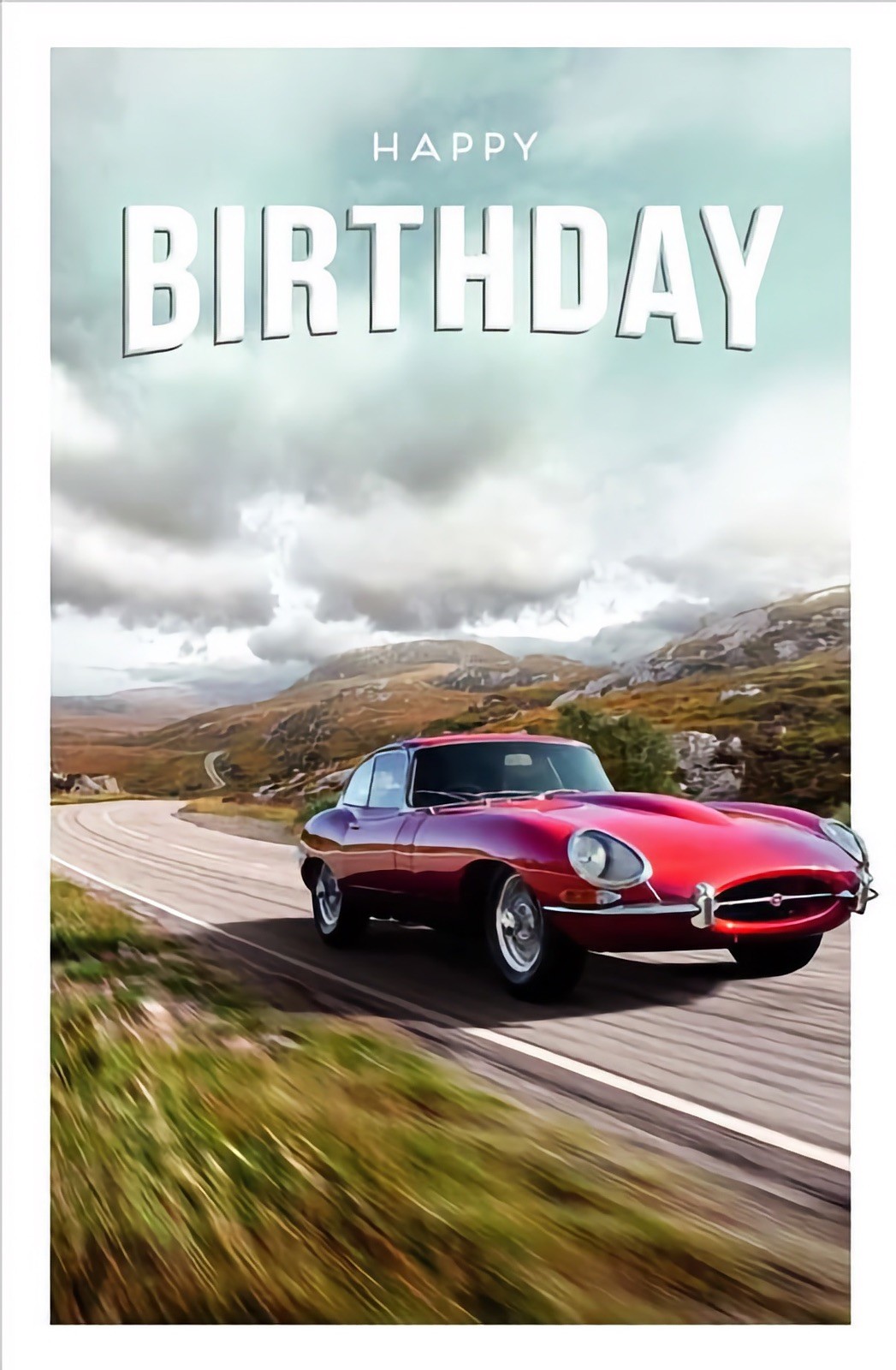 Happy Birthday Card Sports Car Male Dad Son Grandad Uncle Nephew Friend