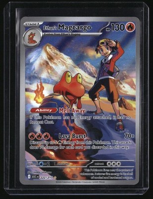 ETHAN'S MAGCARGO 222/217 ILLUSTRATION RARE ASCENDED HEROES POKEMON HOLO NM/M