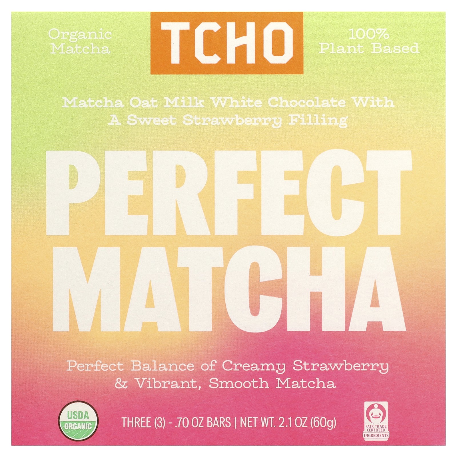 Perfect Matcha, White Chocolate with Strawberry Filling, 3 B