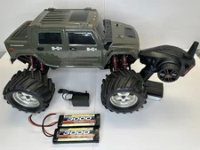 Vintage Traxxas E-Maxx Dual Motor Brushed 1/8 Hummer H2 RTR Upgraded Rare Parts