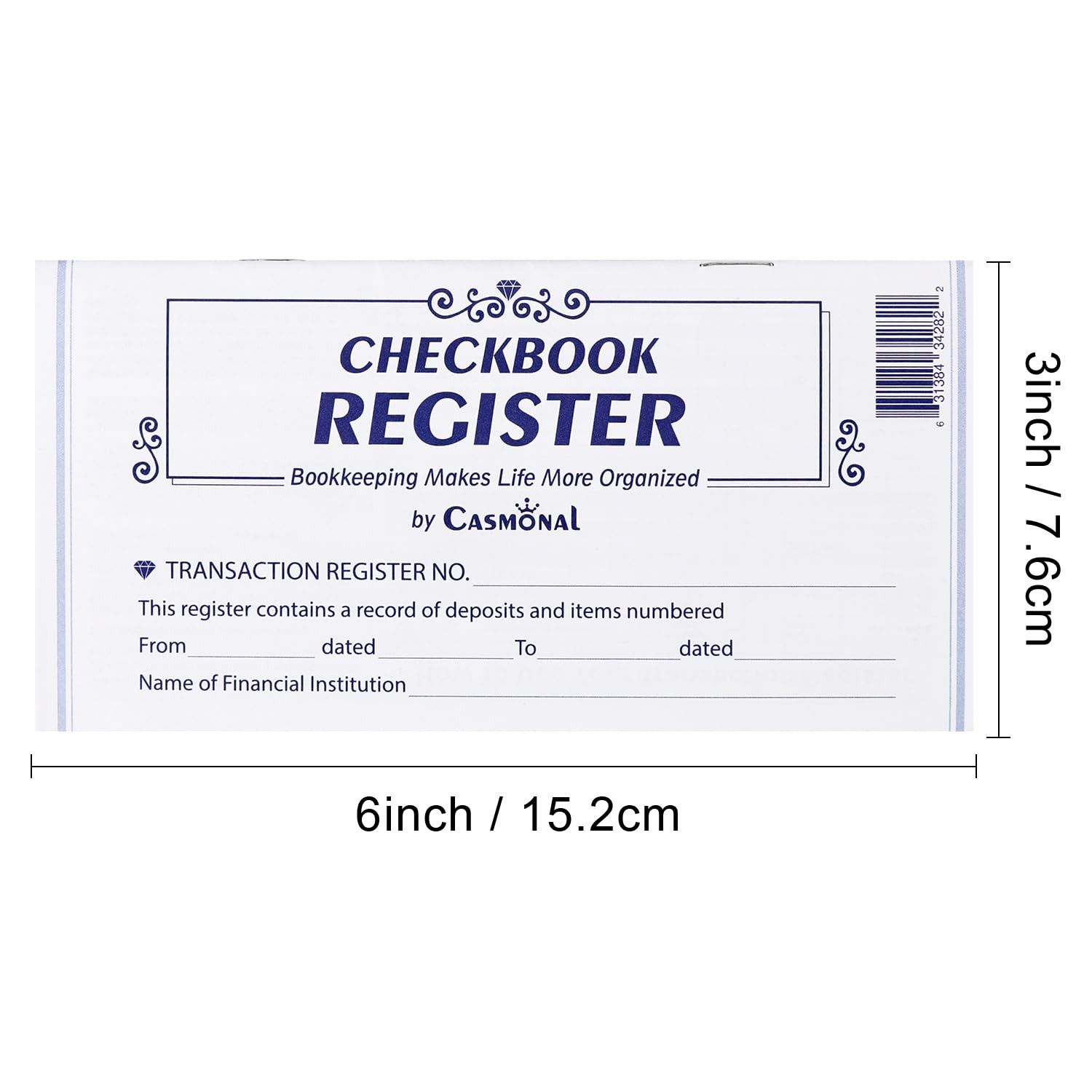 как выглядит 20 Pack Checkbook Register Check Registers for Personal Blank Ledger Transaction фото