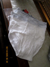 Hanes Men's 4 Pr Full Rise Tag Free White Briefs L 36  -38" New in opened pkg
