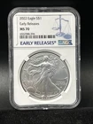 2022 American Silver Eagle $1 Early Release NGC MS70 US Coin B11