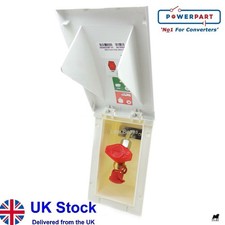 BCA External Gas BBQ Outlet TND Flush Fit White Caravan Motorhome Camper - PO683