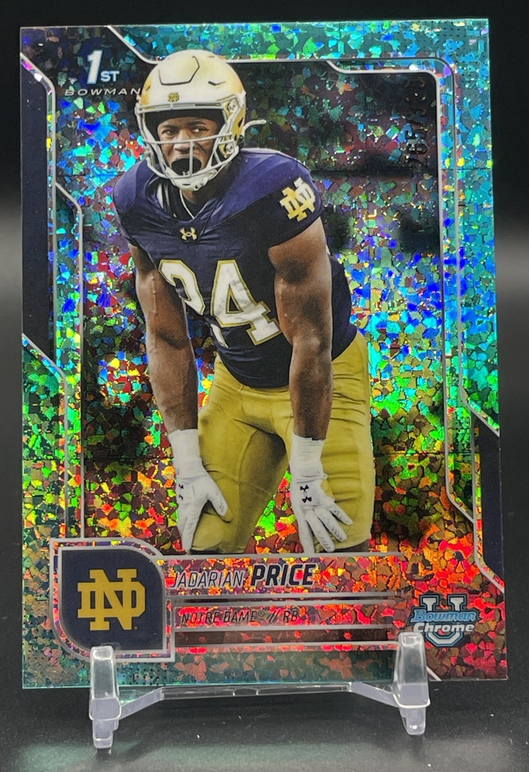 2025 Bowman Chrome U Jadarian Price 1st Bowman Aqua Mini Diamond /325 ND