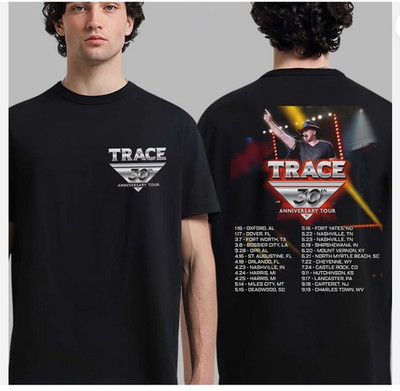 Trace Adkins 30th Anniversary Tour 2026 Two Sided Dates T-Shirt