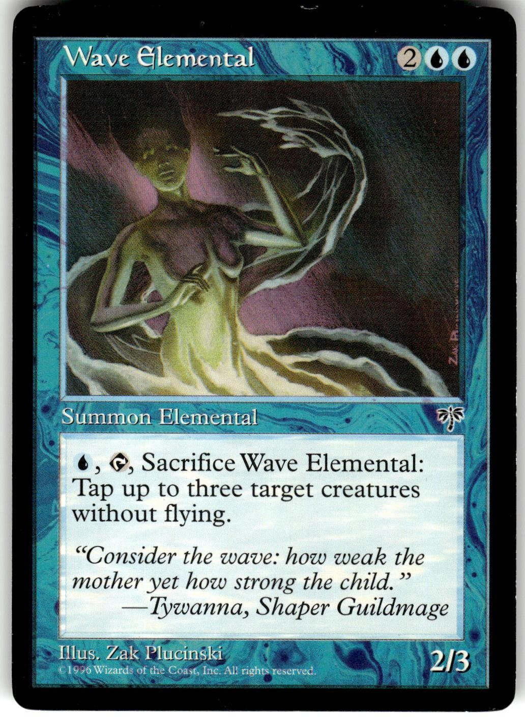 Wave Elemental Mirage Magic: The Gathering NM Fast Ship