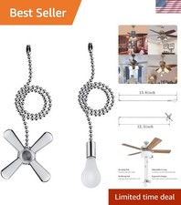 Ceiling Fan Pull Chain, 2pcs 3mm Diameter Beaded Ball Fan Pull Chain , 13.6 I...