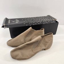 Capezio Split Sole Gore Boot Tan Size 5 Leather Upper Brazil Dance Slippers