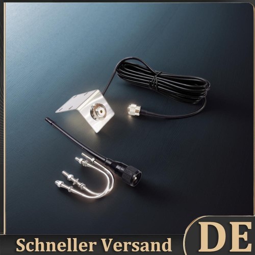 Wasserdichte Mastantenne aus Gummi mit 5 m langem RG-58-Kabel, Bootsantenne für