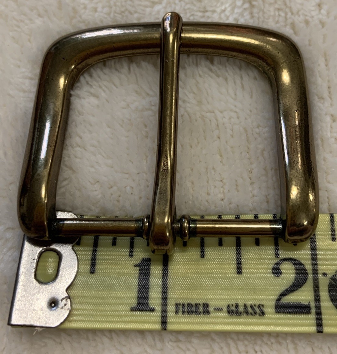 Solid Brass Belt Buckle Vintage 70’s Basic Single… - image 5