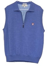 Fairway & Greene Yale Berkeley College Vest Small Italian Merino Wool Windlined