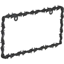Bell Automotive 22-1-46565-8 Black Barbed Wire License Plate Frame