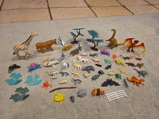 Lot 30 Toy Plastic Animal Figures Some Vintage Farm Wildlife Zoo Safari Marine
